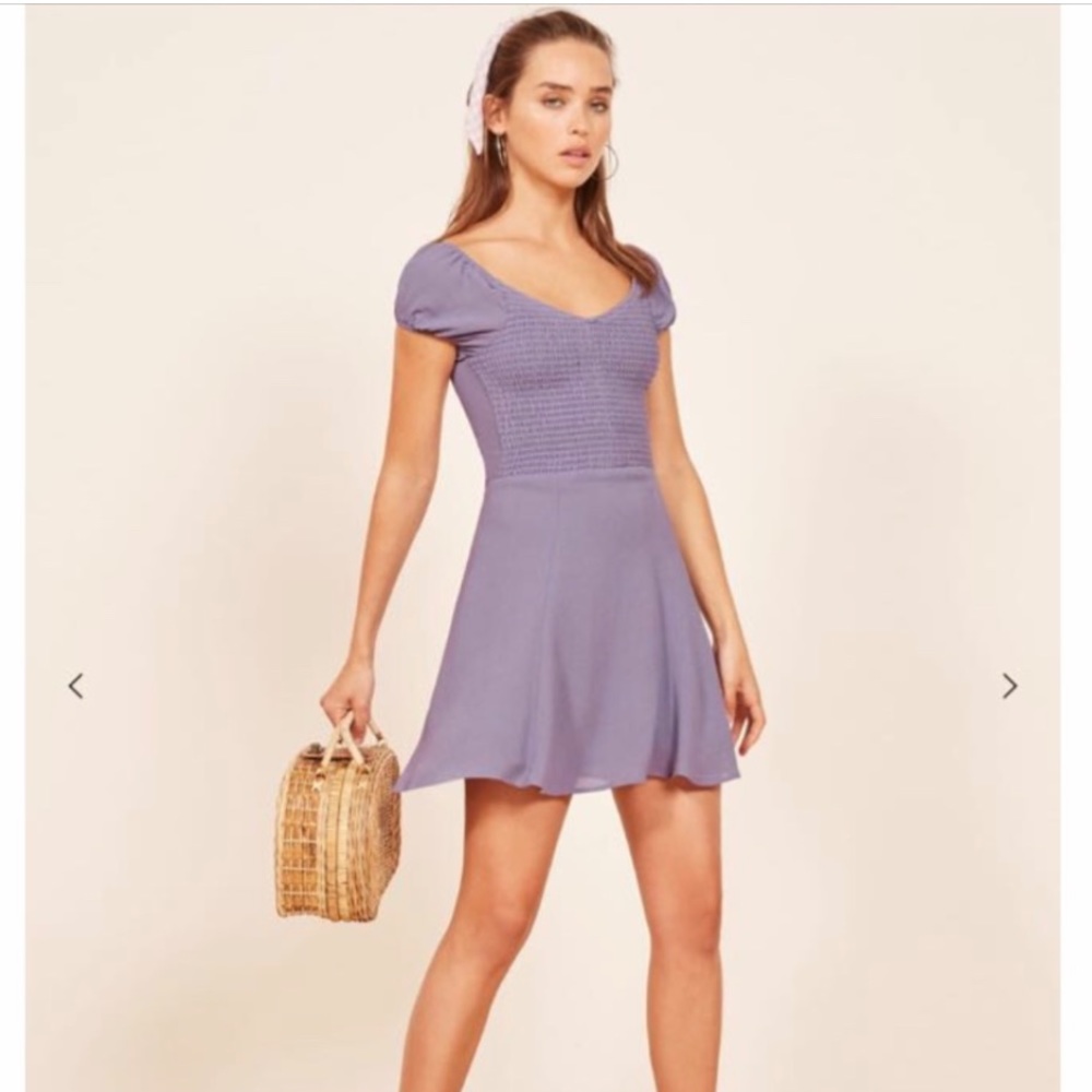 Reformation Hummingbird Dress in Lilac 2